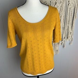 Madewell Mustard Knit Top-M